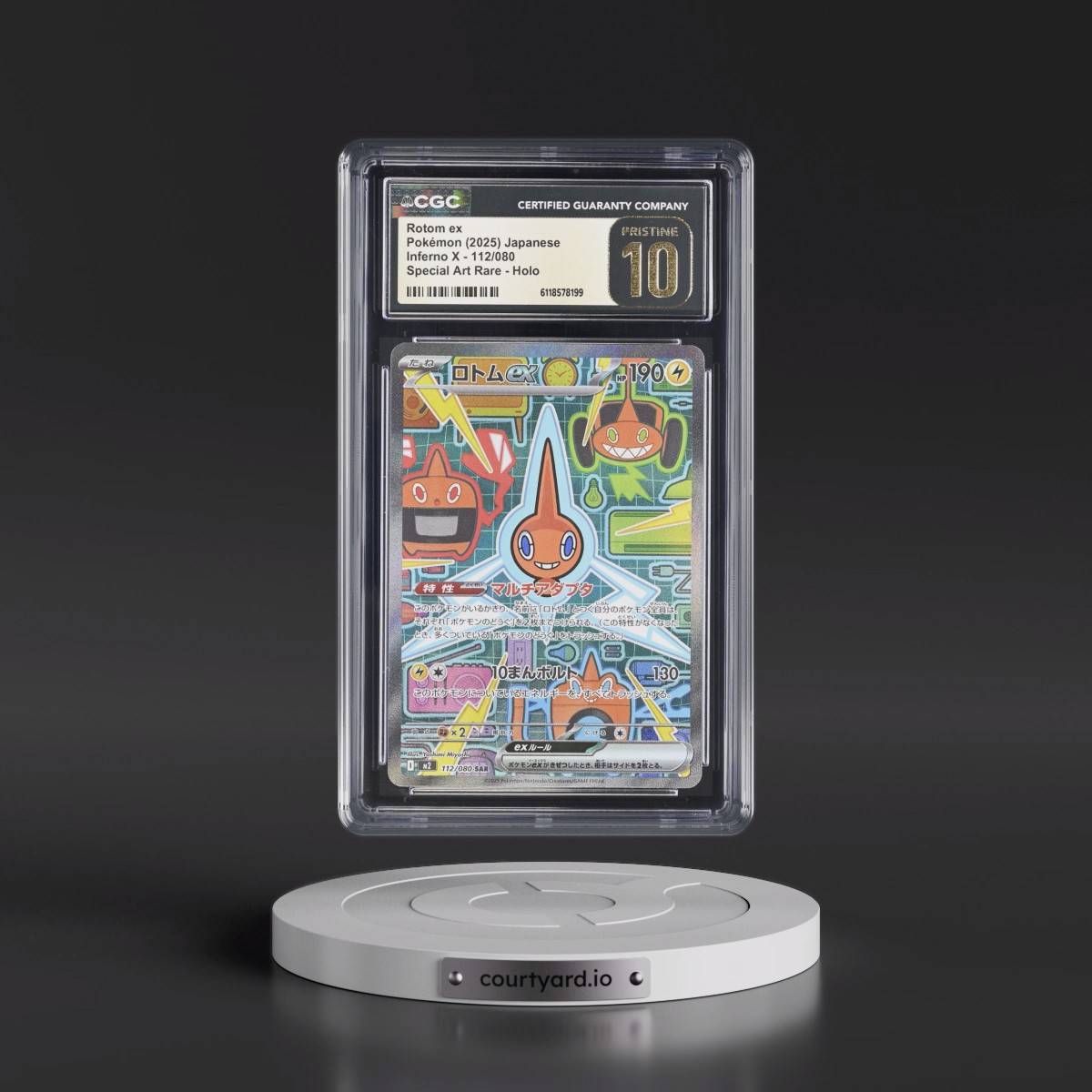2025 Inferno X - M2 #112/080 Rotom ex - Special Art Rare Holo (CGC 10 PRISTINE)