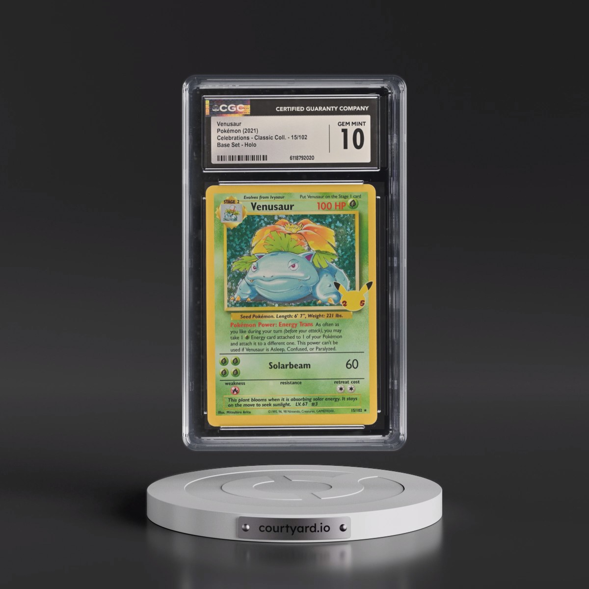 2021 Celebrations - Classic Collection #15/102 Venusaur - Base Set Holo (CGC 10 GEM MINT)