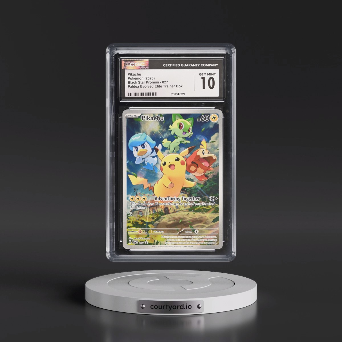 2023 Black Star Promos - Scarlet & Violet SVPEN #027 Pikachu - Paldea Evolved Elite Trainer Box (Holo) (CGC 10 GEM MINT)