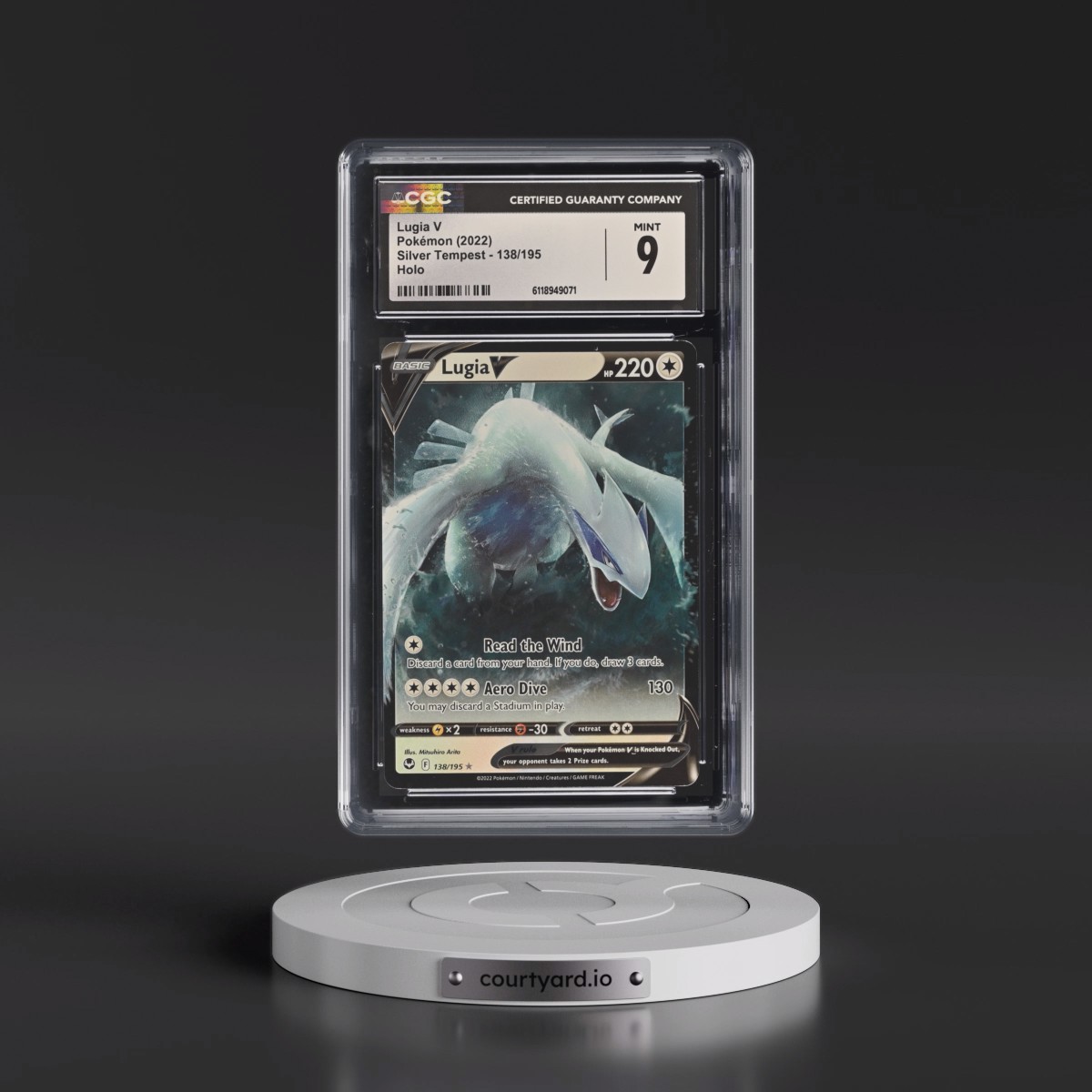 2022 Silver Tempest #138/195 Lugia V - Holo (CGC 9 MINT)