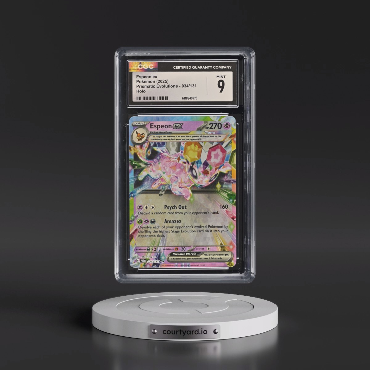 2024 Prismatic Evolutions - PRE EN #034/131 Espeon ex - Holo (CGC 9 MINT)