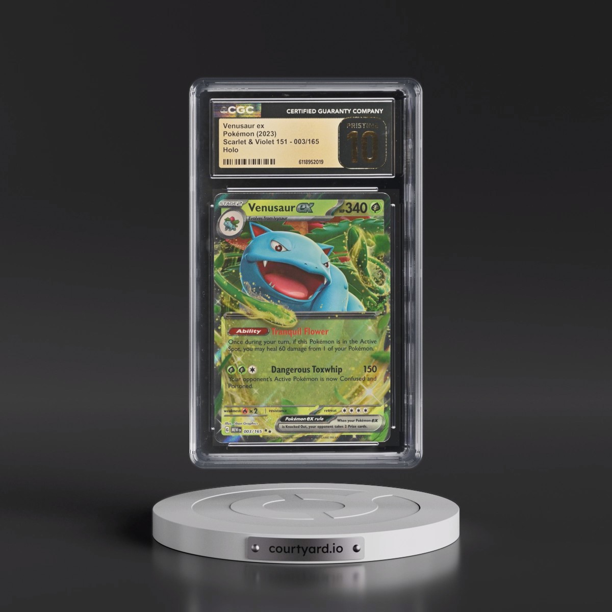 2023 Scarlet & Violet 151 - MEW EN #003/165 Venusaur ex - Holo (CGC 10 PRISTINE)