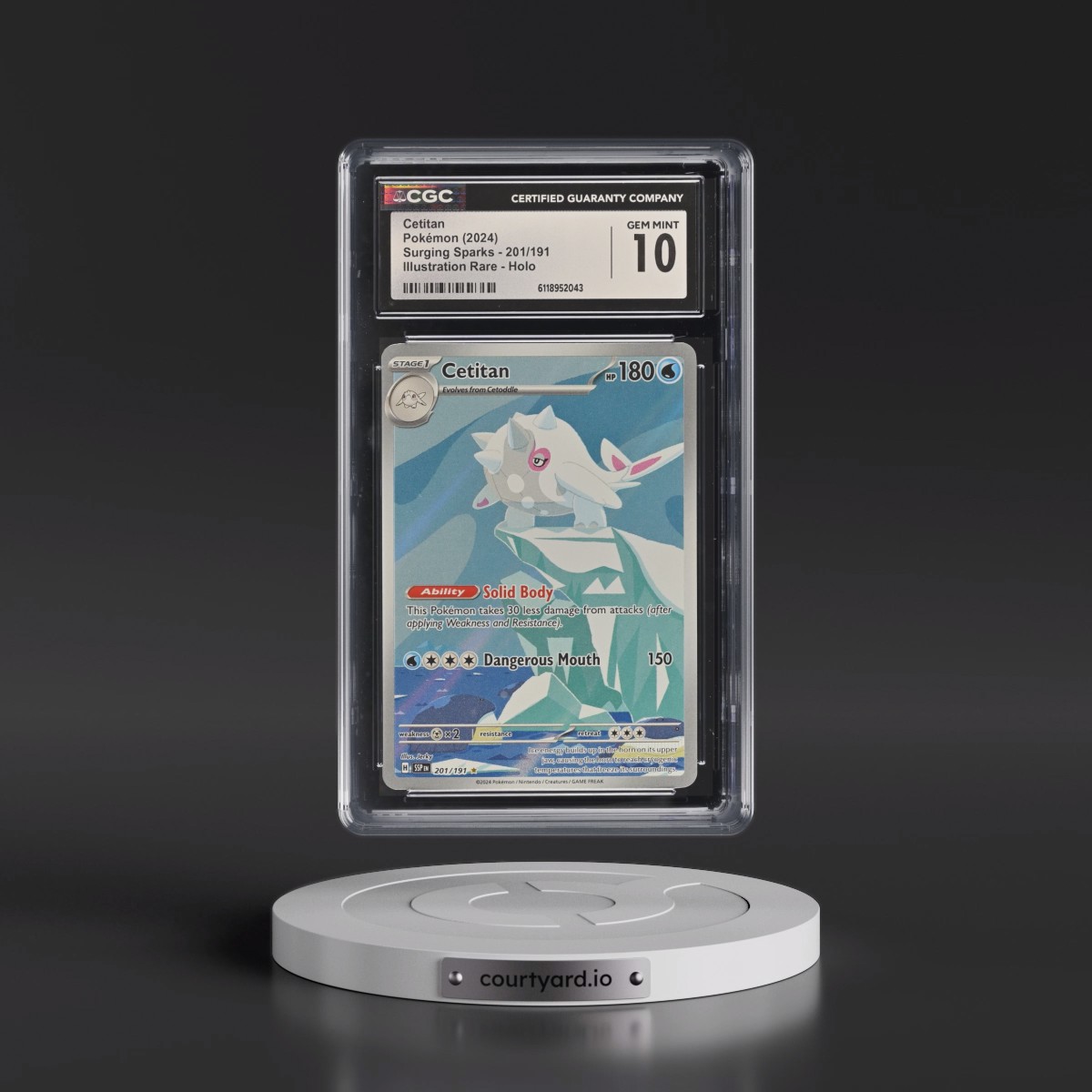 2024 Surging Sparks - SSP EN #201/191 Cetitan - Illustration Rare Holo (CGC 10 GEM MINT)