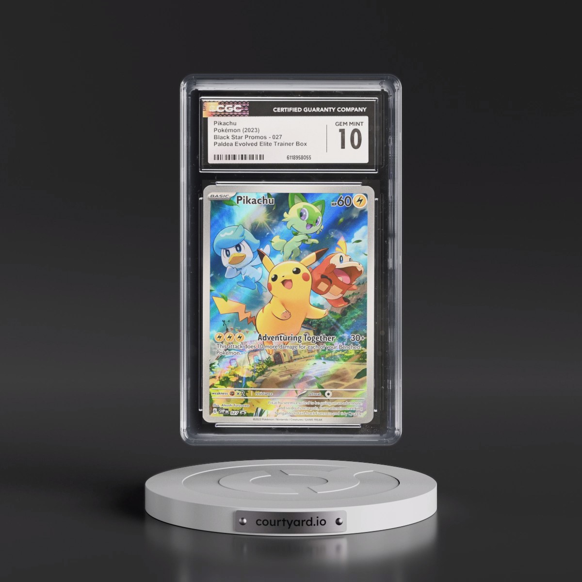 2023 Black Star Promos - Scarlet & Violet SVPEN #027 Pikachu - Paldea Evolved Elite Trainer Box (Holo) (CGC 10 GEM MINT)