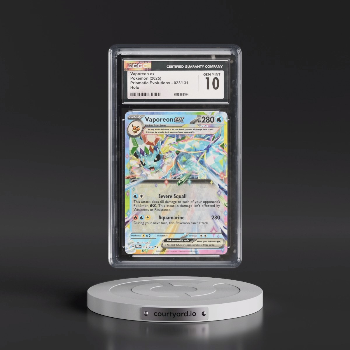 2024 Prismatic Evolutions - PRE EN #023/131 Vaporeon ex - Holo (CGC 10 GEM MINT)