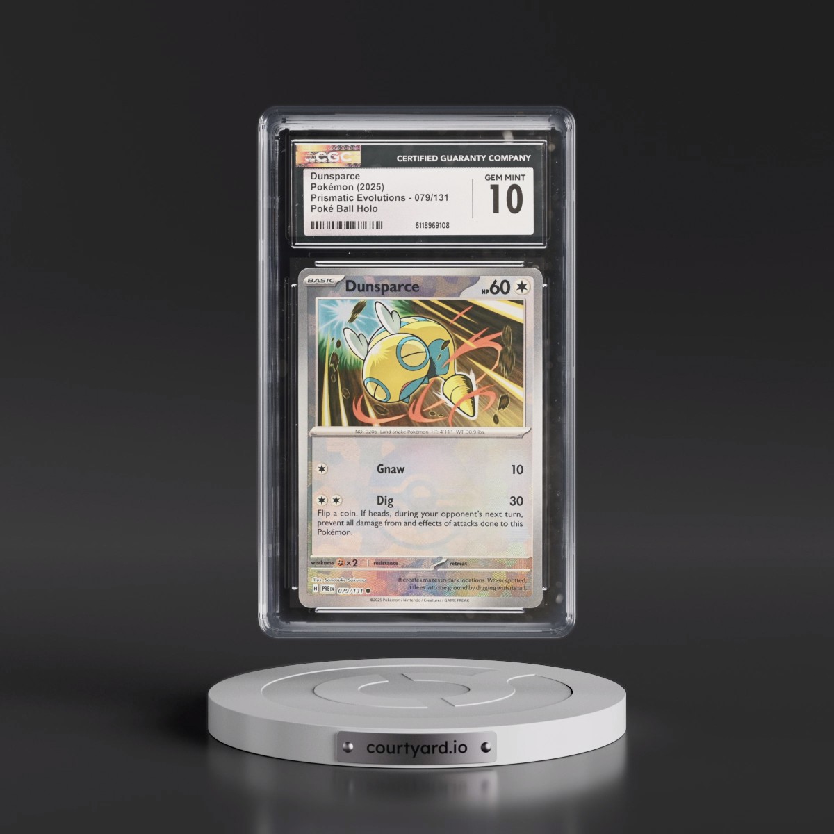 2024 Prismatic Evolutions - PRE EN #079/131 Dunsparce - Poké Ball Holo (CGC 10 GEM MINT)