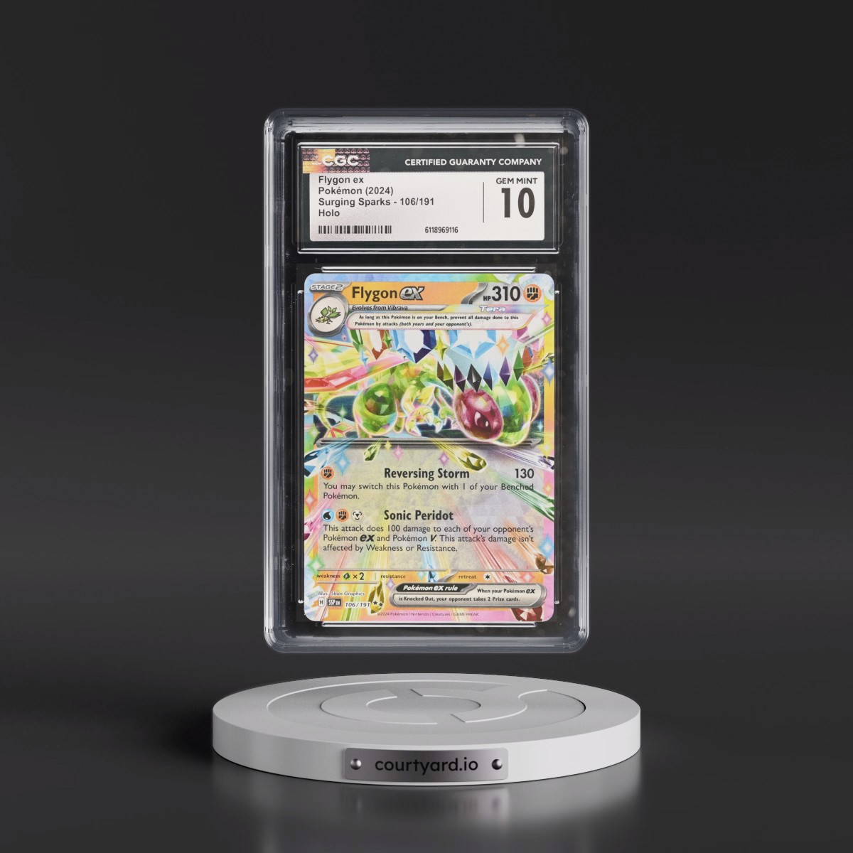 2024 Surging Sparks - SSP EN #106/191 Flygon ex - Holo (CGC 10 GEM MINT)