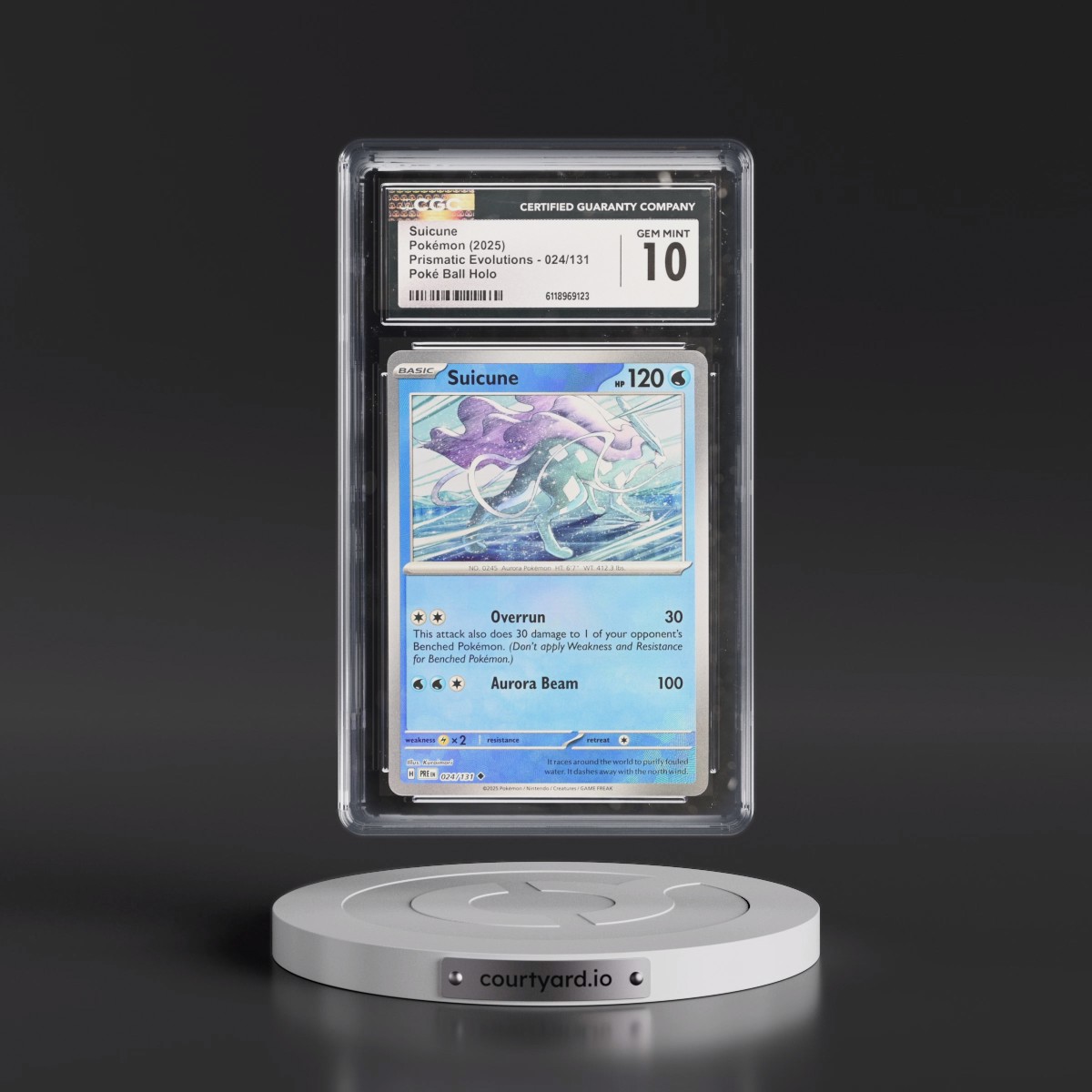 2024 Prismatic Evolutions - PRE EN #024/131 Suicune - Poké Ball Holo (CGC 10 GEM MINT)