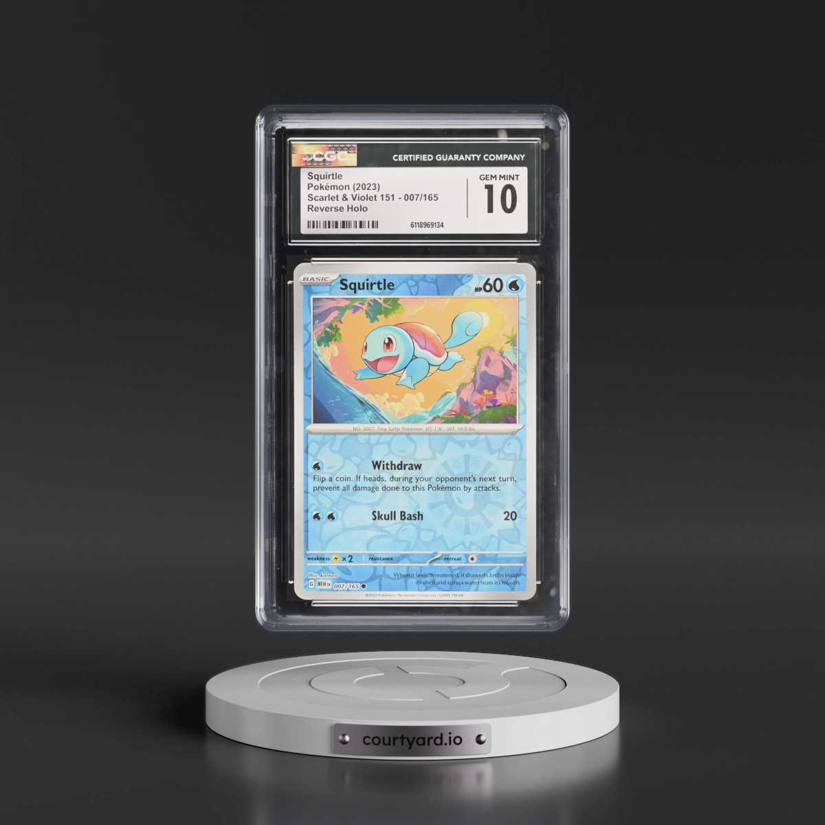 2023 Scarlet & Violet 151 - MEW EN #007/165 Squirtle - Reverse Holo (CGC 10 GEM MINT)