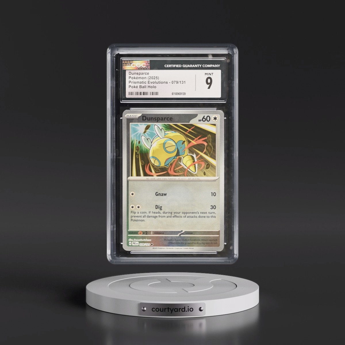 2024 Prismatic Evolutions - PRE EN #079/131 Dunsparce - Poké Ball Holo (CGC 9 MINT)