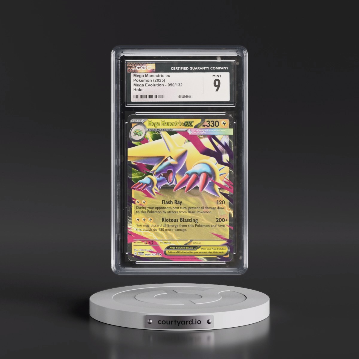 2025 Mega Evolution - MEG EN #050/132 Mega Manectric ex - Holo (CGC 9 MINT)