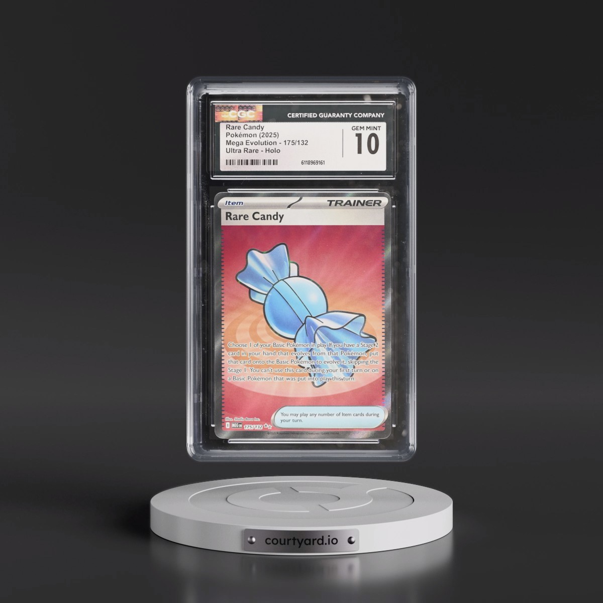 2025 Mega Evolution - MEG EN #175/132 Rare Candy - Ultra Rare Holo (CGC 10 GEM MINT)