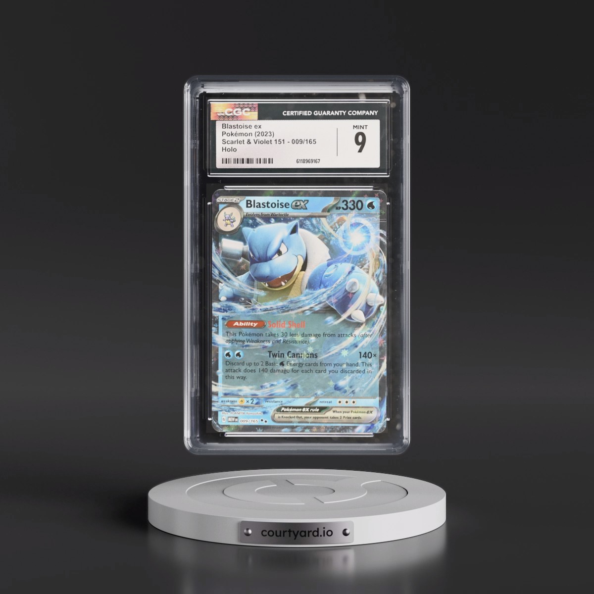 2023 Scarlet & Violet 151 - MEW EN #009/165 Blastoise ex - Holo (CGC 9 MINT)