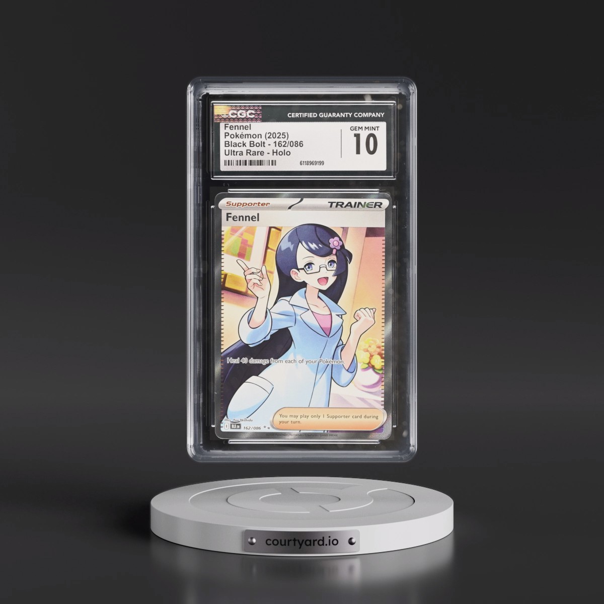 2025 Black Bolt - BLK EN #162/086 Fennel - Ultra Rare Holo (CGC 10 GEM MINT)