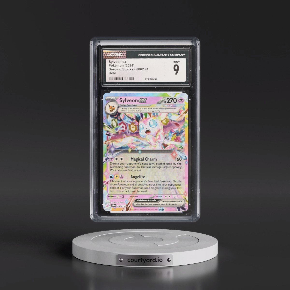 2024 Surging Sparks - SSP EN #086/191 Sylveon ex - Holo (CGC 9 MINT)