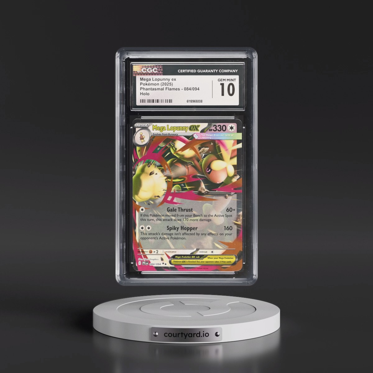 2025 Phantasmal Flames - PFL EN #084/094 Mega Lopunny ex - Holo (CGC 10 GEM MINT)