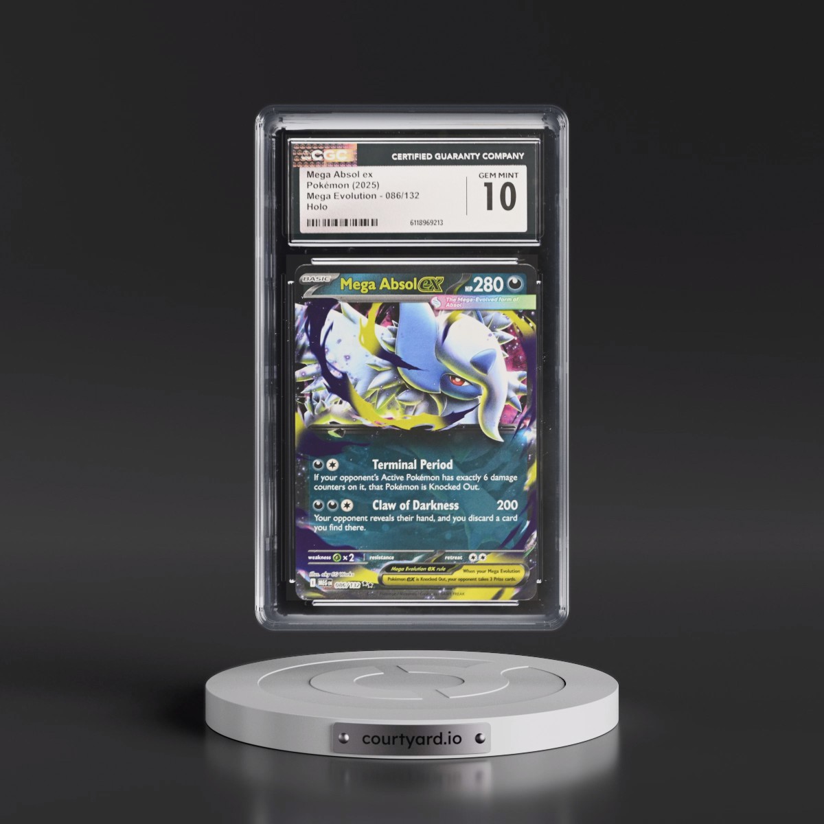 2025 Mega Evolution - MEG EN #086/132 Mega Absol ex - Holo (CGC 10 GEM MINT)