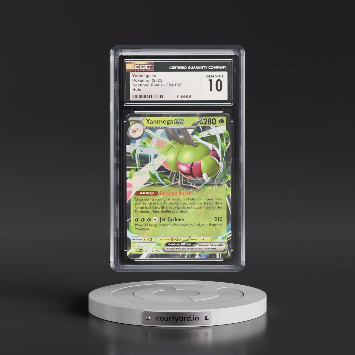 2025 Destined Rivals - DRI EN #003/182 Yanmega ex - Holo (CGC 10 GEM MINT)
