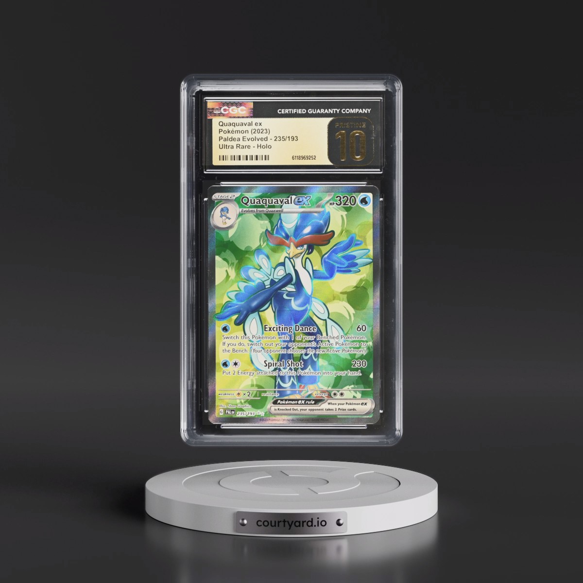 2023 Paldea Evolved - PAL EN #235/193 Quaquaval ex - Ultra Rare Holo (CGC 10 PRISTINE)