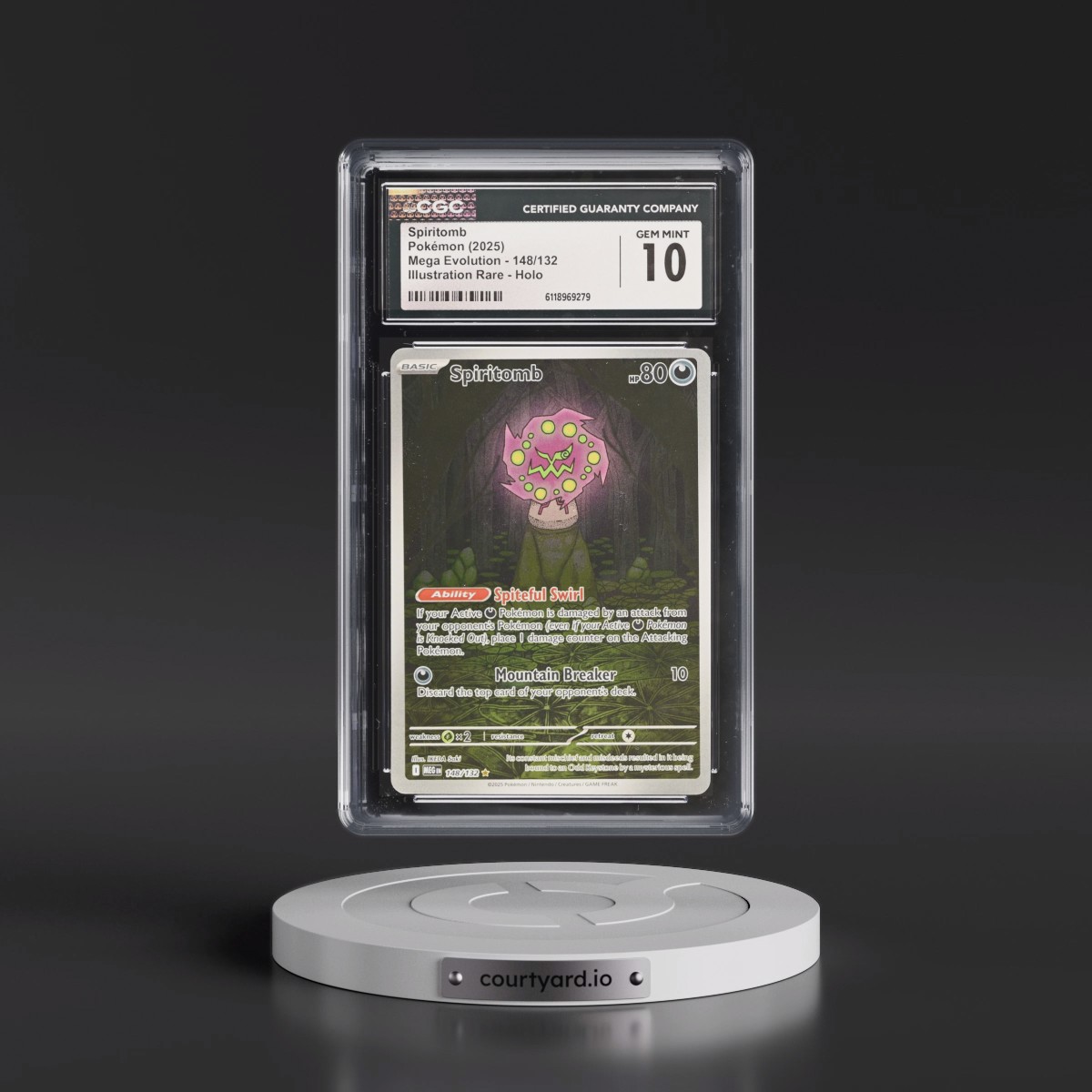 2025 Mega Evolution - MEG EN #148/132 Spiritomb - Illustration Rare Holo (CGC 10 GEM MINT)