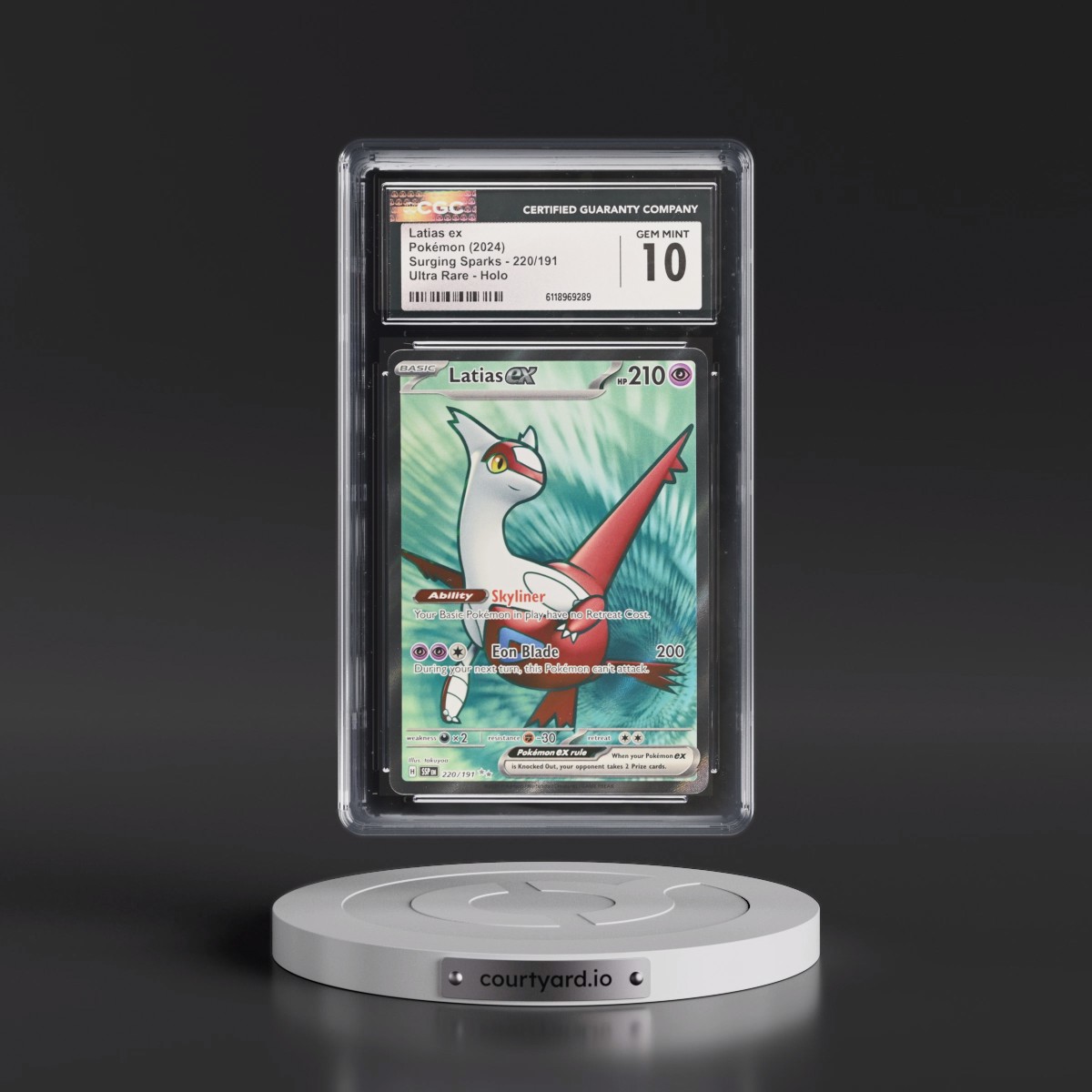 2024 Surging Sparks - SSP EN #220/191 Latias ex - Ultra Rare Holo (CGC 10 GEM MINT)