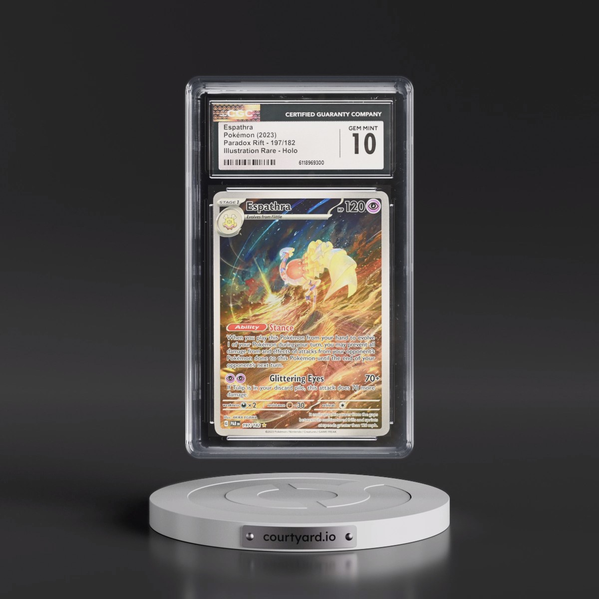 2023 Paradox Rift - PAR EN #197/182 Espathra - Illustration Rare Holo (CGC 10 GEM MINT)