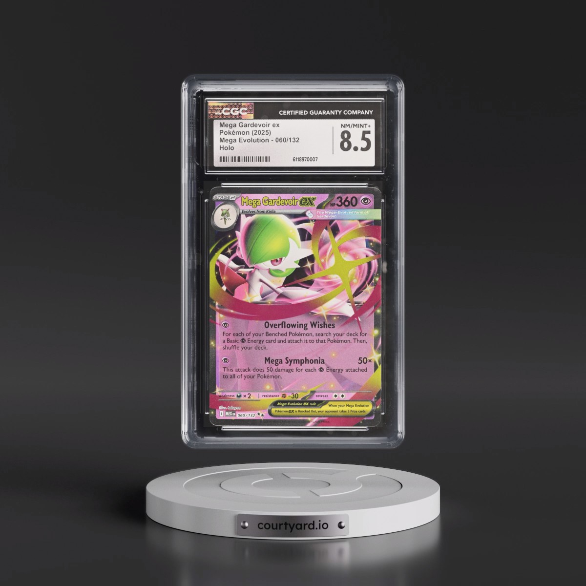 2025 Mega Evolution - MEG EN #060/132 Mega Gardevoir ex - Holo (CGC 8.5 NM-MT+)