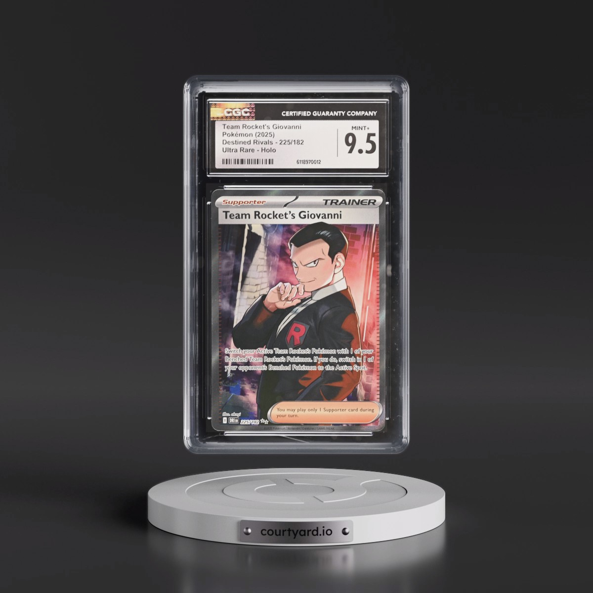 2025 Destined Rivals - DRI EN #225/182 Team Rocket's Giovanni - Ultra Rare Holo (CGC 9.5 MINT+)