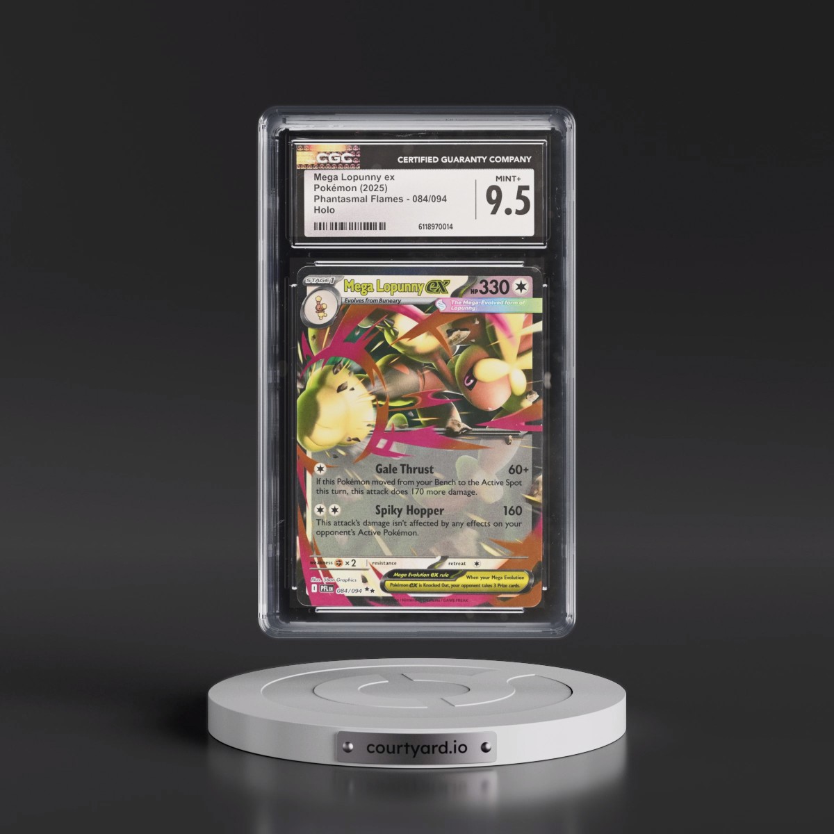 2025 Phantasmal Flames - PFL EN #084/094 Mega Lopunny ex - Holo (CGC 9.5 MINT+)