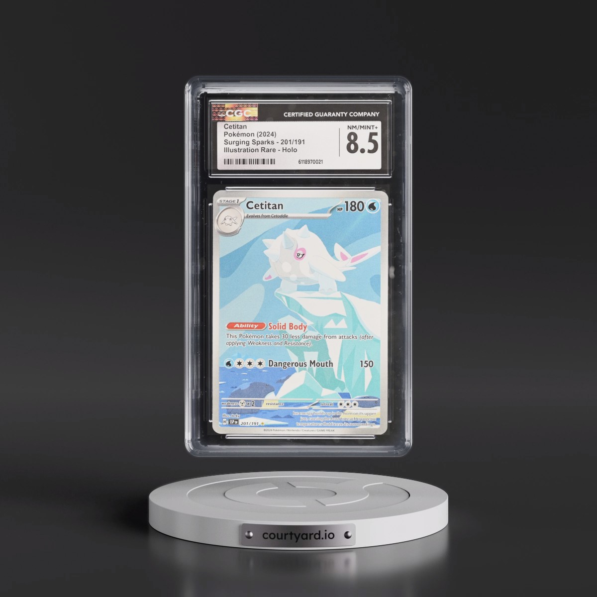 2024 Surging Sparks - SSP EN #201/191 Cetitan - Illustration Rare Holo (CGC 8.5 NM-MT+)