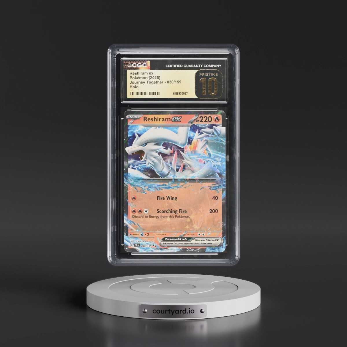 2024 Journey Together - JTG EN #030/159 Reshiram ex - Holo (CGC 10 PRISTINE)