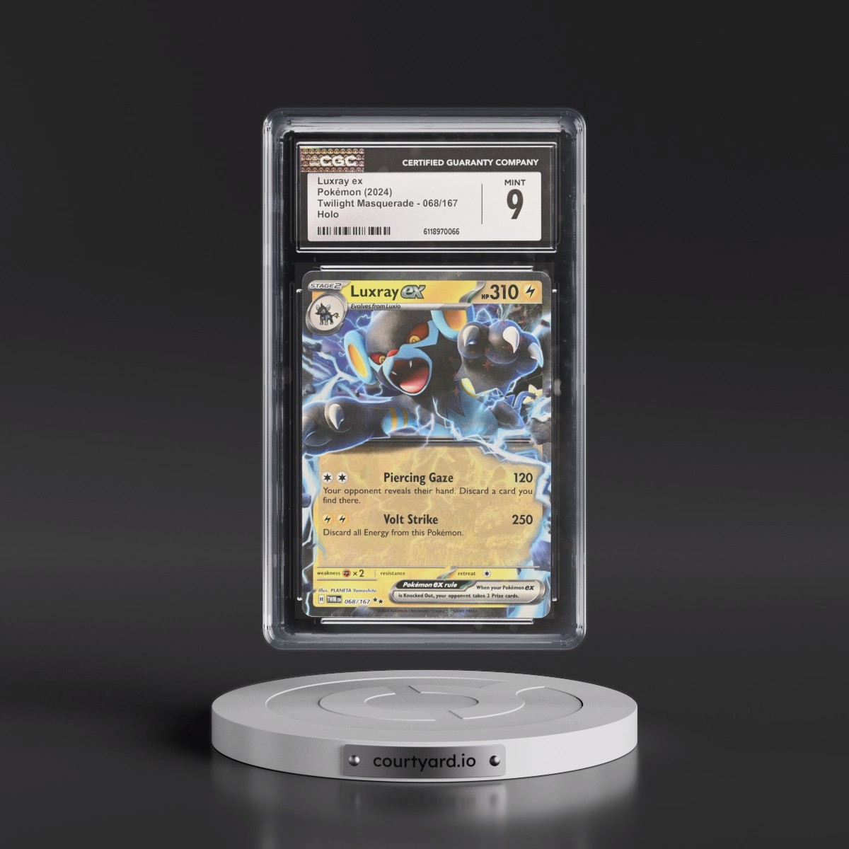 2024 Twilight Masquerade - TWM EN #068/167 Luxray ex - Holo (CGC 9 MINT)