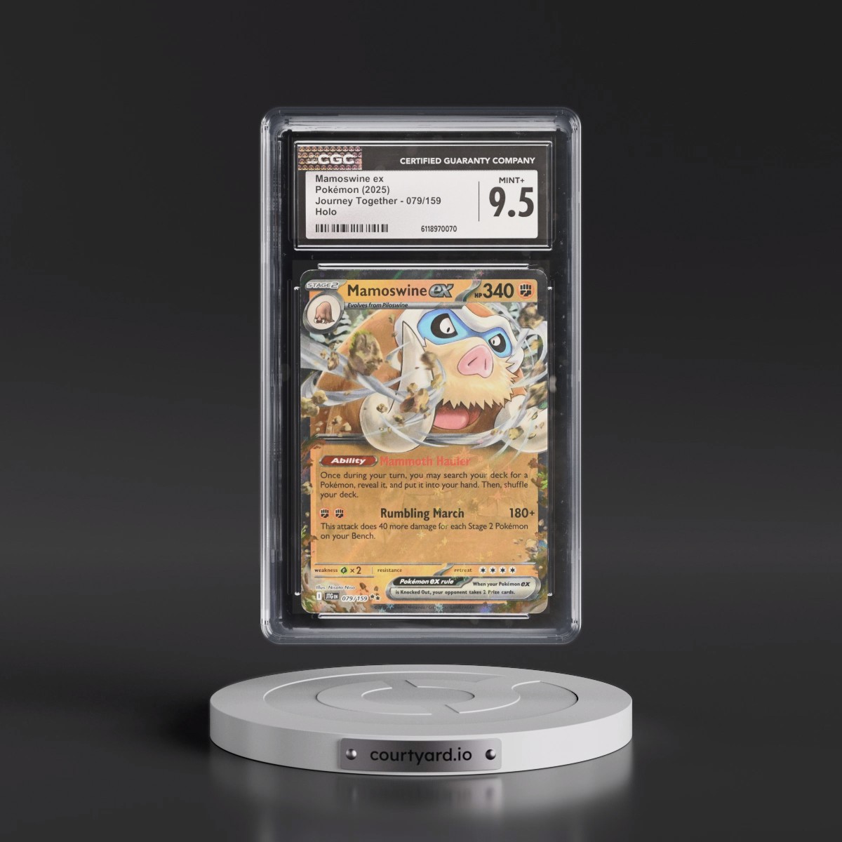 2024 Journey Together - JTG EN #079/159 Mamoswine ex - Holo (CGC 9.5 MINT+)