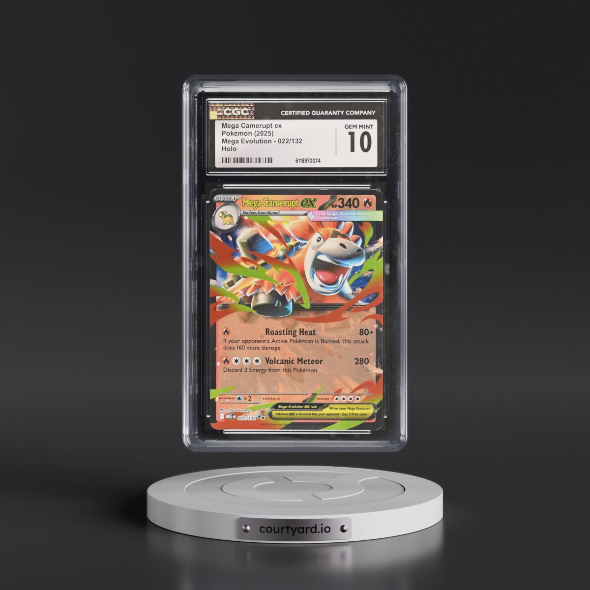 2025 Mega Evolution - MEG EN #022/132 Mega Camerupt ex - Holo (CGC 10 GEM MINT)
