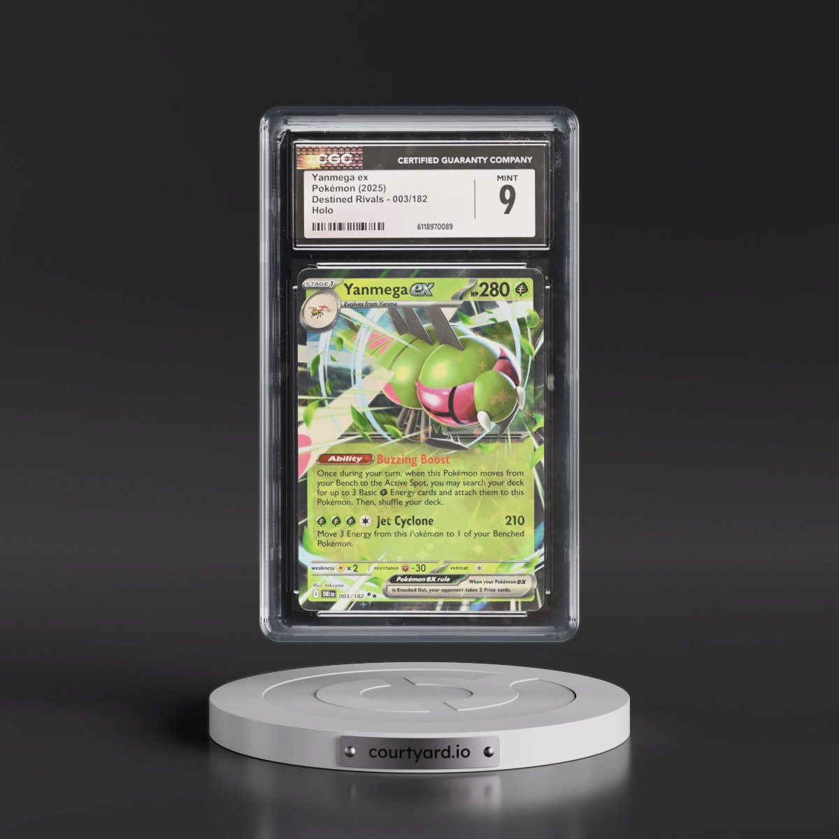 2025 Destined Rivals - DRI EN #003/182 Yanmega ex - Holo (CGC 9 MINT)