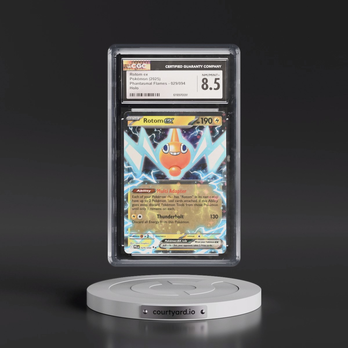 2025 Phantasmal Flames - PFL EN #029/094 Rotom ex - Holo (CGC 8.5 NM-MT+)