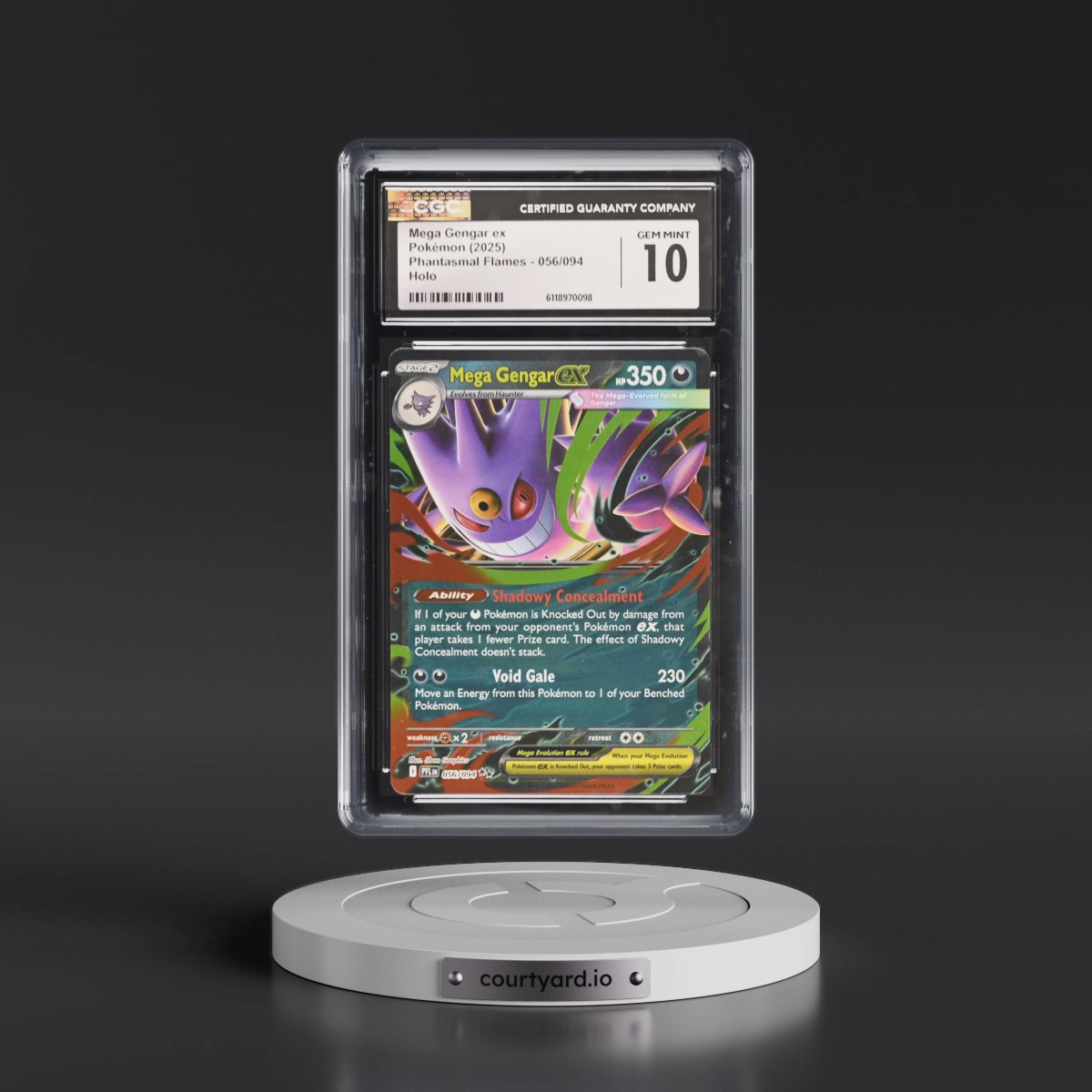 2025 Phantasmal Flames - PFL EN #056/094 Mega Gengar ex - Holo (CGC 10 GEM MINT)