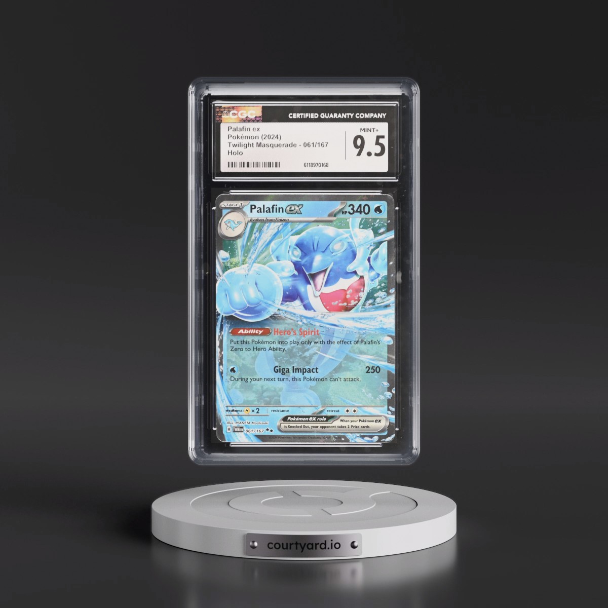 2024 Twilight Masquerade - TWM EN #061/167 Palafin ex - Holo (CGC 9.5 MINT+)