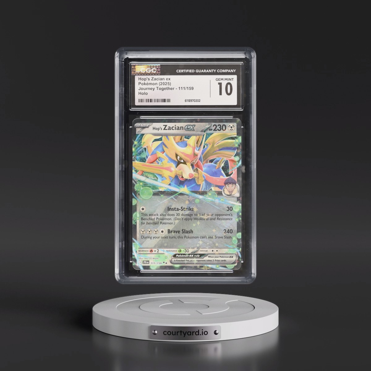 2024 Journey Together - JTG EN #111/159 Hop's Zacian ex - Holo (CGC 10 GEM MINT)