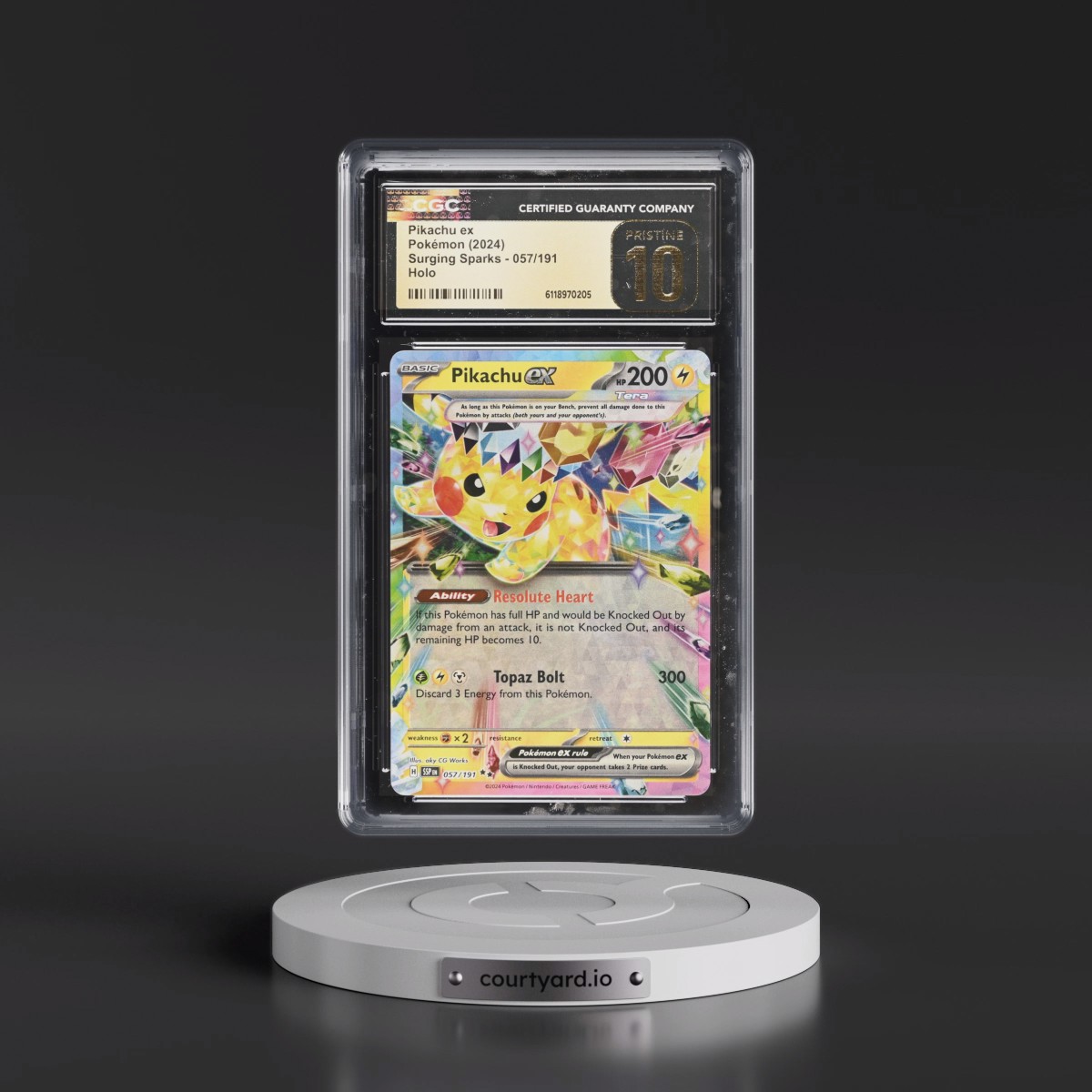 2024 Surging Sparks - SSP EN #057/191 Pikachu ex - Holo (CGC 10 PRISTINE)