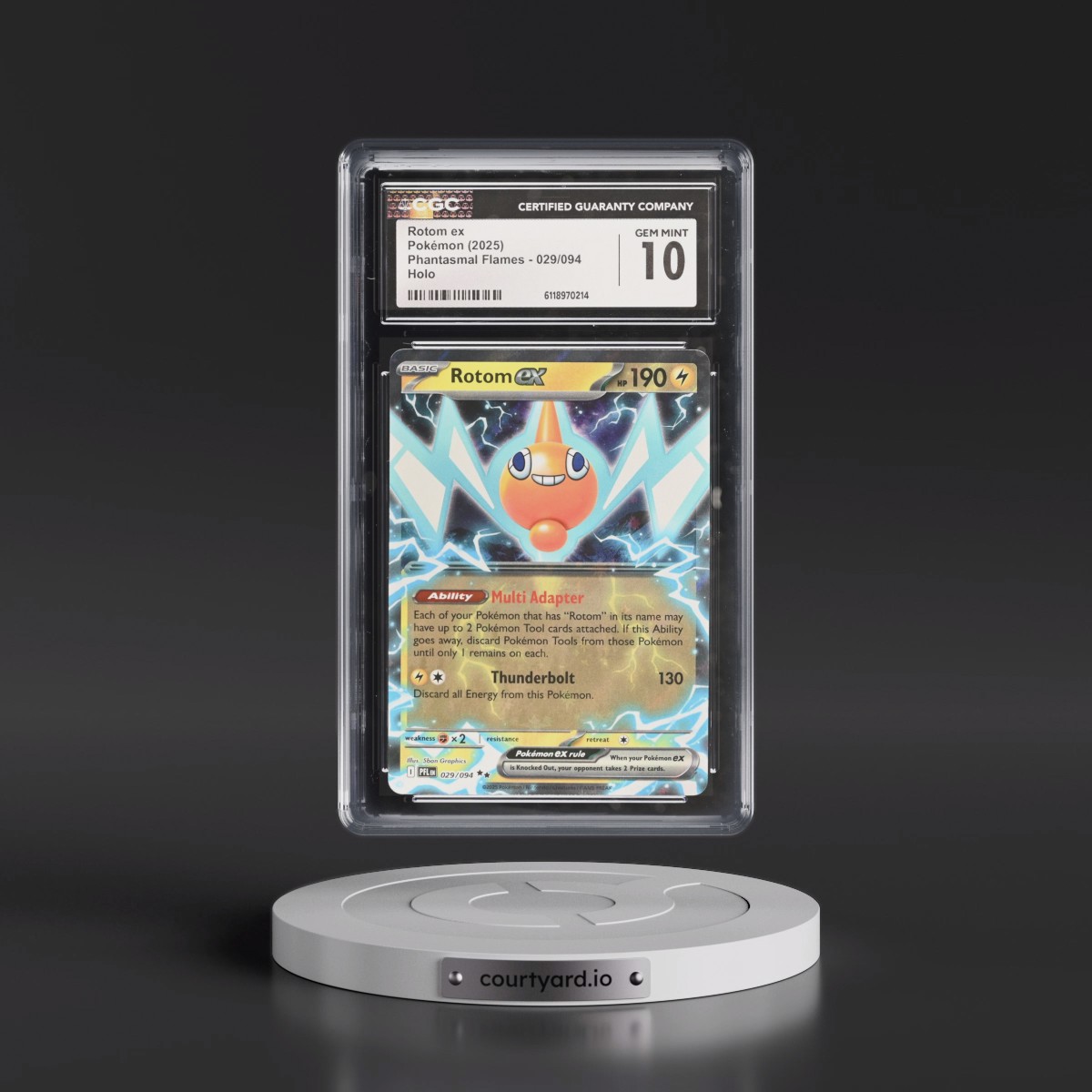 2025 Phantasmal Flames - PFL EN #029/094 Rotom ex - Holo (CGC 10 GEM MINT)