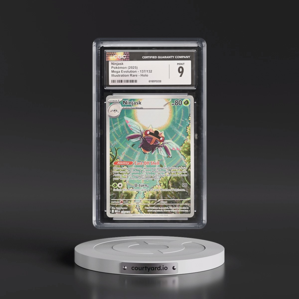 2025 Mega Evolution - MEG EN #137/132 Ninjask - Illustration Rare Holo (CGC 9 MINT)