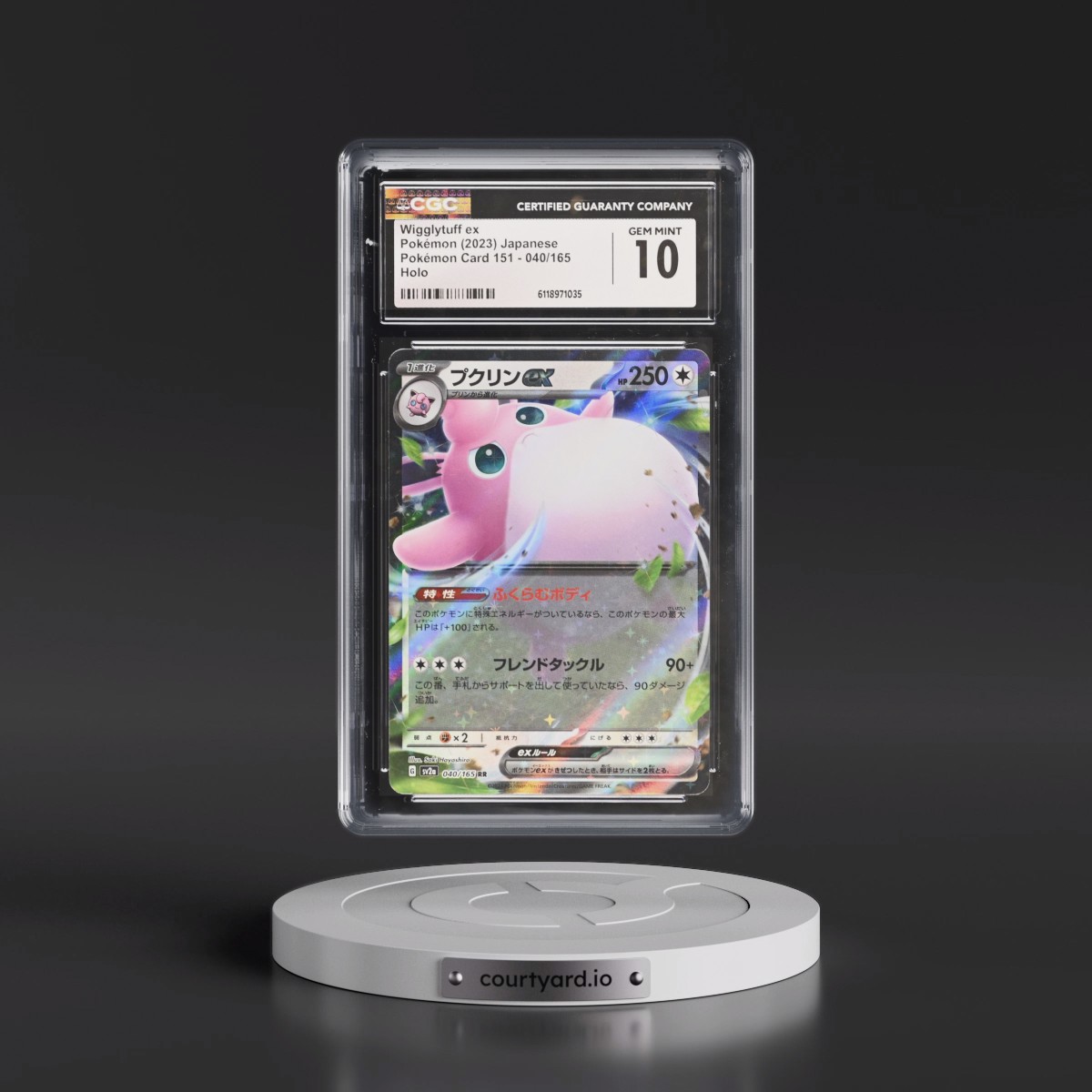 2023 Pokémon Card 151 #040/165 Wigglytuff ex - Holo (CGC 10 GEM MINT)
