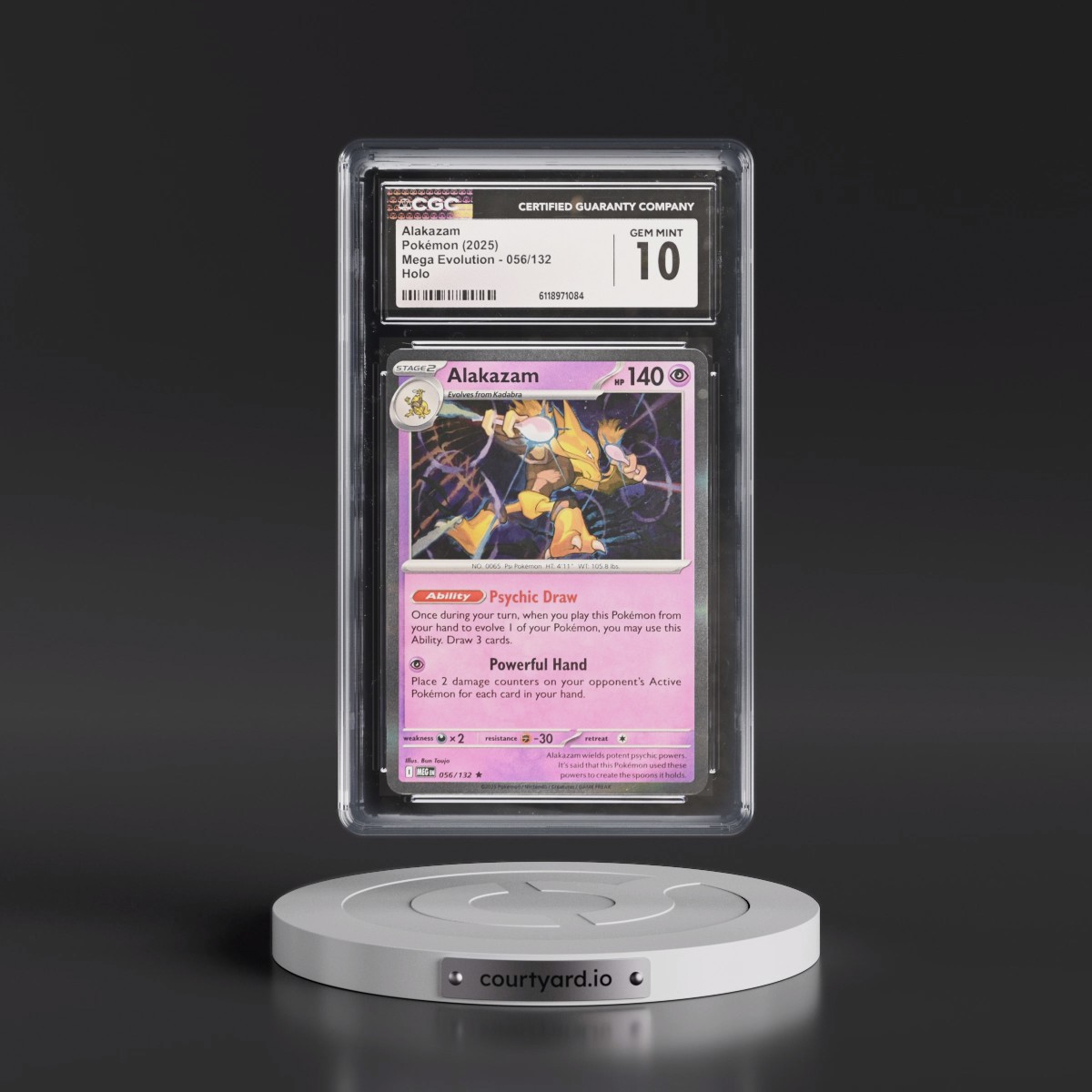 2025 Mega Evolution - MEG EN #056/132 Alakazam - Holo (CGC 10 GEM MINT)