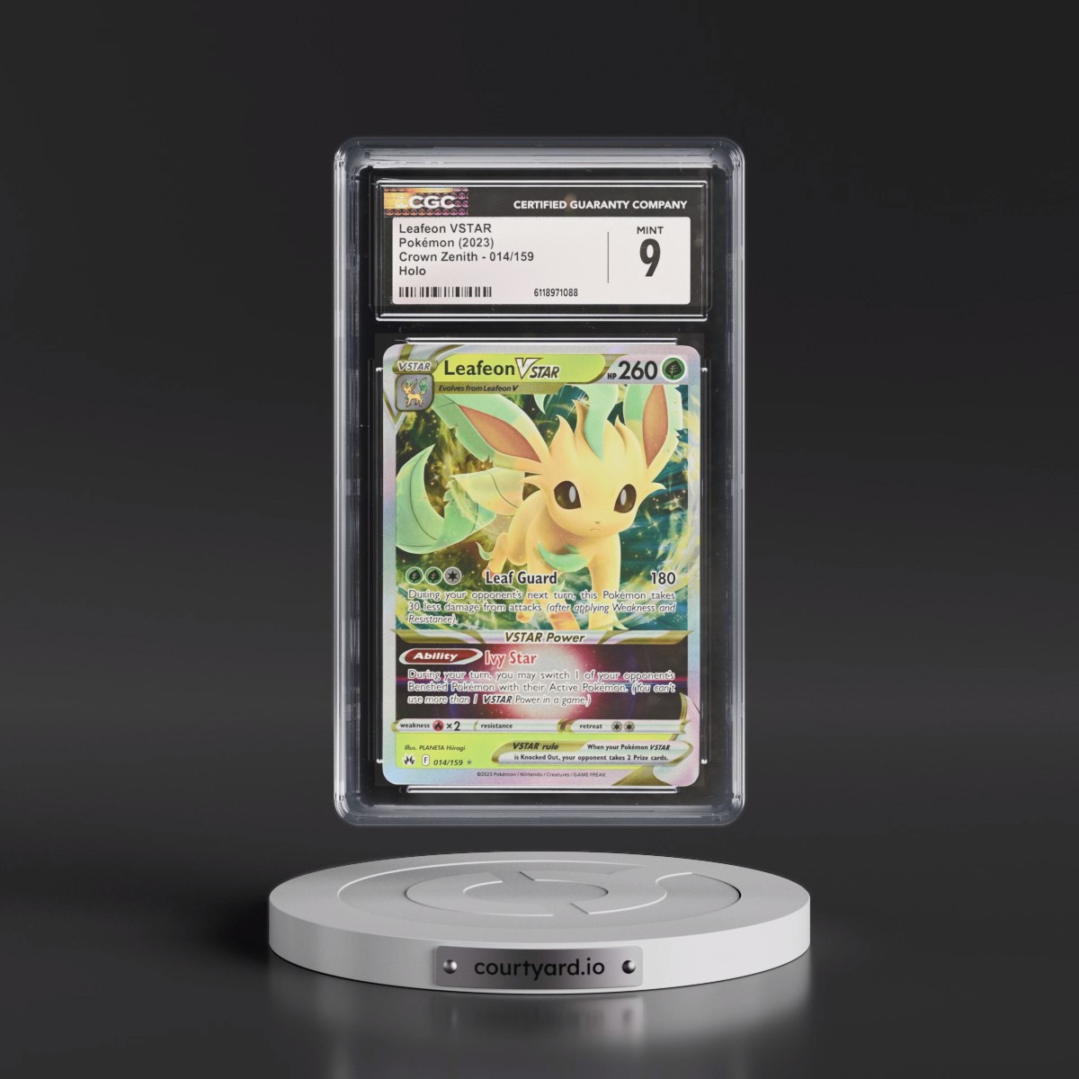 2023 Crown Zenith #014/159 Leafeon VSTAR - Holo (CGC 9 MINT)
