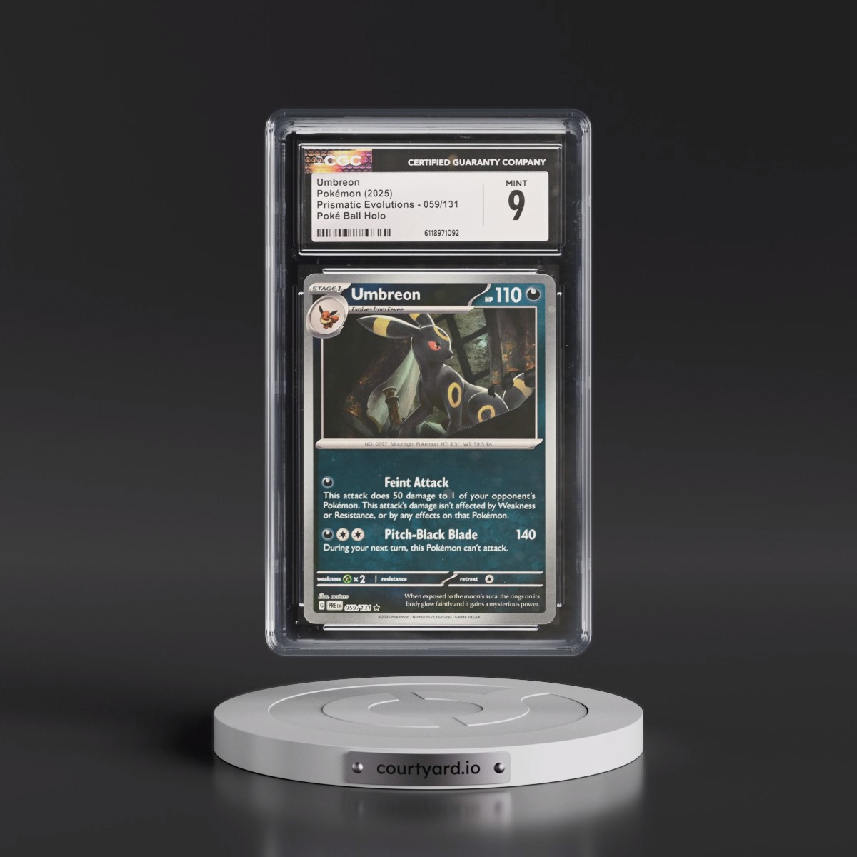 2024 Prismatic Evolutions - PRE EN #059/131 Umbreon - Poké Ball Holo (CGC 9 MINT)
