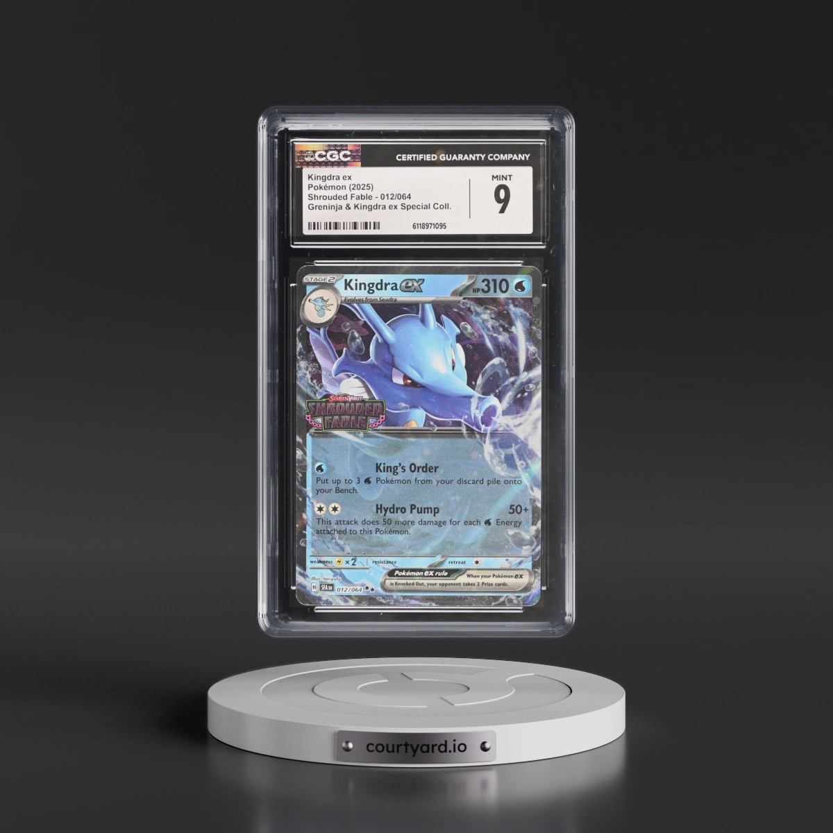 2023 Shrouded Fable - SFA EN #012/064 Kingdra ex - Greninja & Kingdra ex Special Collection (Set Stamp) (Holo) (CGC 9 MINT)