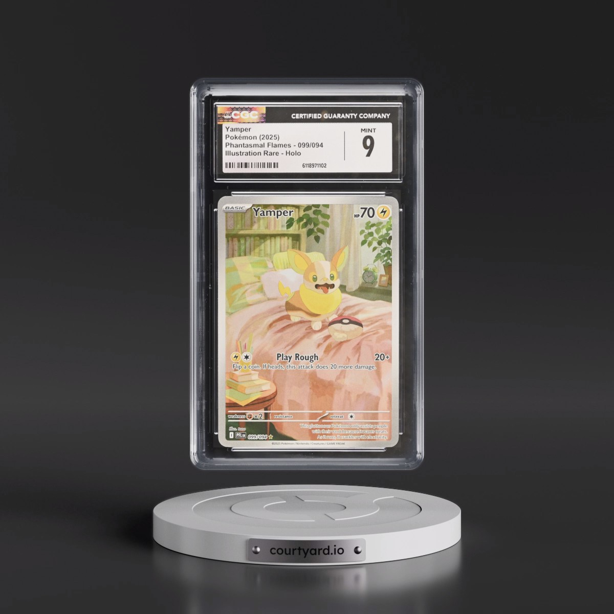 2025 Phantasmal Flames - PFL EN #099/094 Yamper - Illustration Rare Holo (CGC 9 MINT)