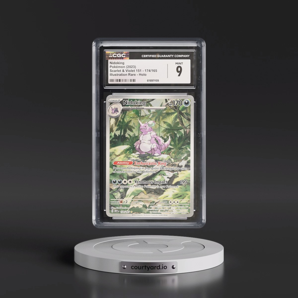2023 Scarlet & Violet 151 - MEW EN #174/165 Nidoking - Illustration Rare Holo (CGC 9 MINT)
