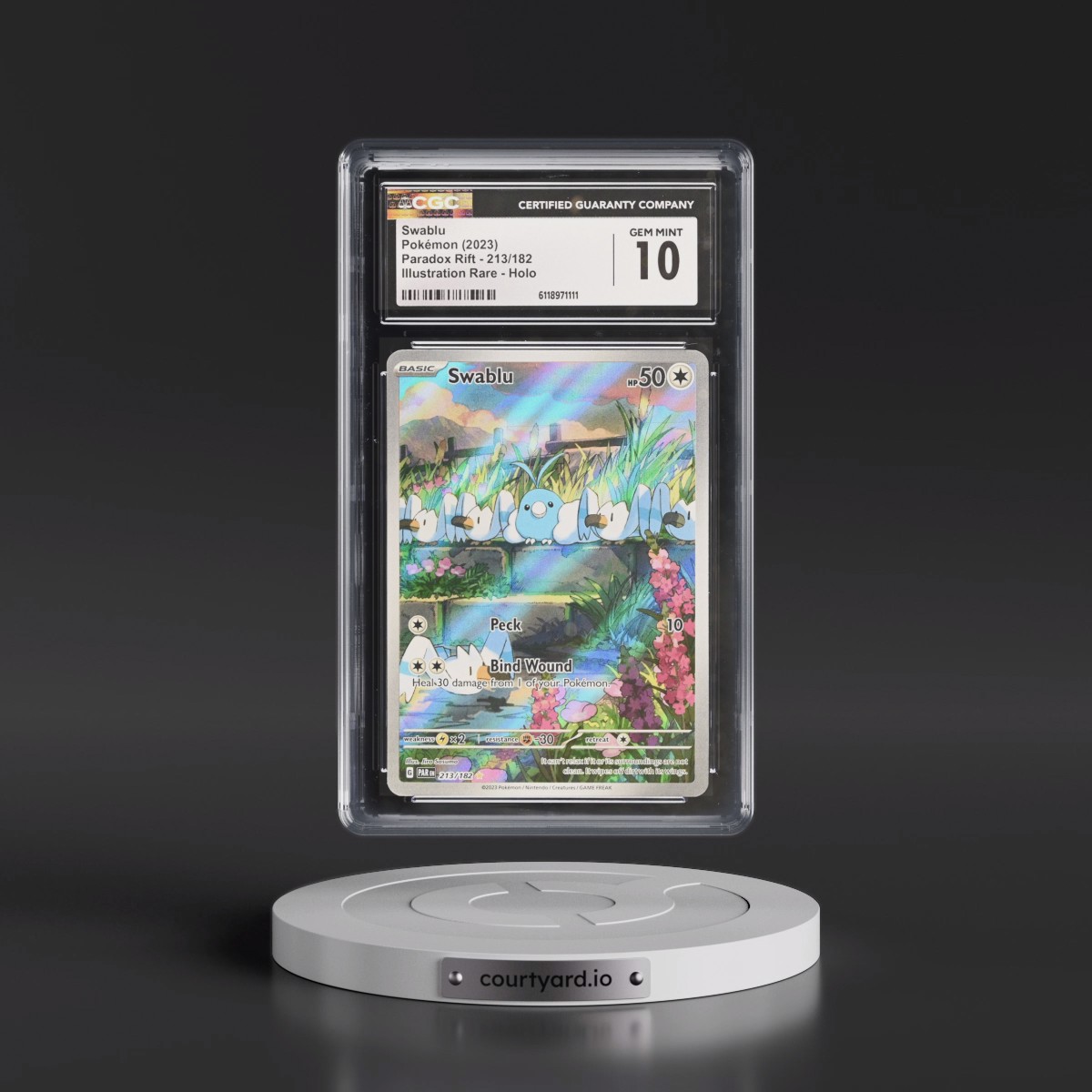 2023 Paradox Rift - PAR EN #213/182 Swablu - Illustration Rare Holo (CGC 10 GEM MINT)